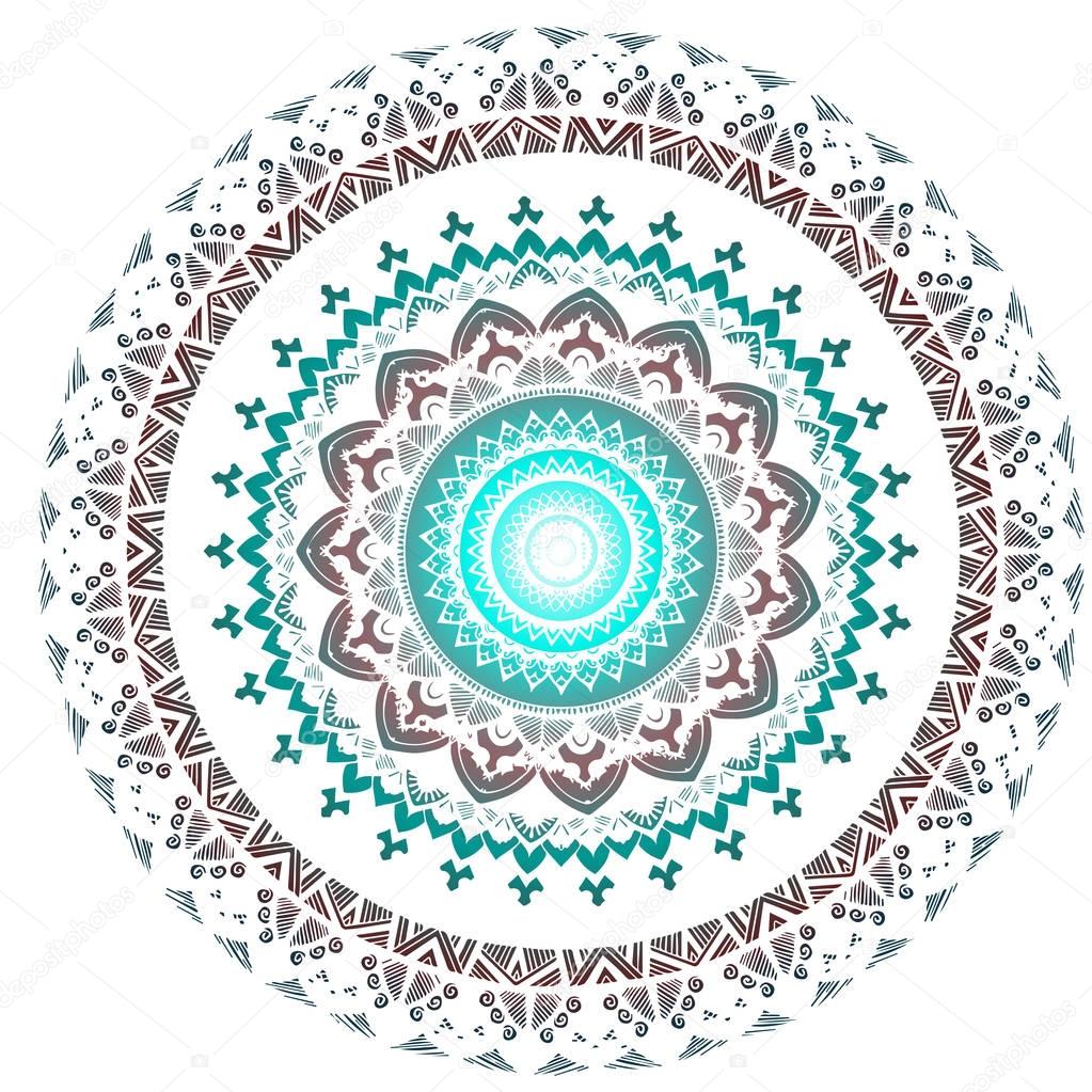 Abstract mandala in spring color