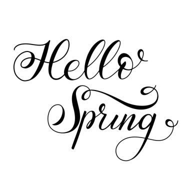 Merhaba bahar yazı. Davetiyeler, posterler, tebrik kartları için öğeleri.