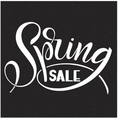 Bahar satış harflerle el yazısı. Kaligrafi çizilmiş işaret.