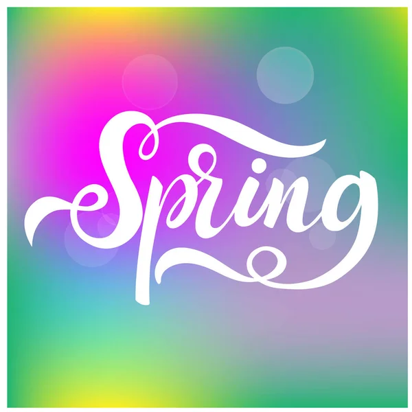 Hello spring lettering. Elements for invitations, posters, greeting cards. — Stock Vector