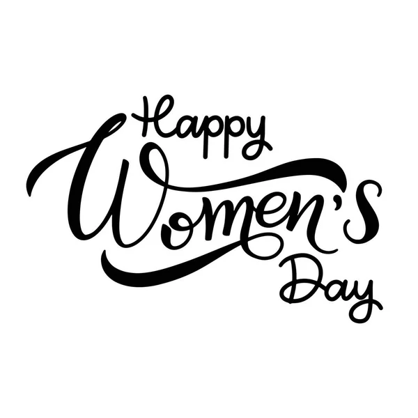 행복 한 여자 날 인사말 카드입니다. 3 월 8 일 글자입니다. 국제 여성의 날에 대 한 배너. — 스톡 벡터