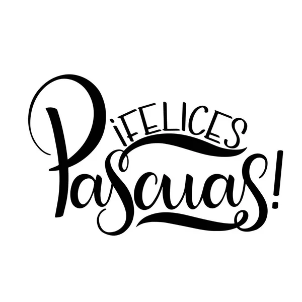 Letras Feliz Pascua . — Vetor de Stock