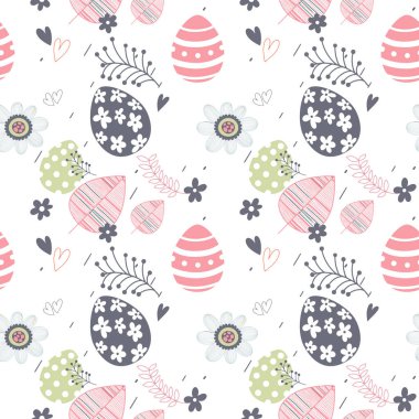 Paskalya sorunsuz çiçek desenli