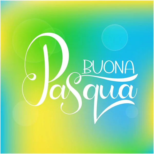 Happy Easter colorful lettering in Italian