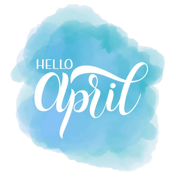 Hej April bokstäver. — Stock vektor