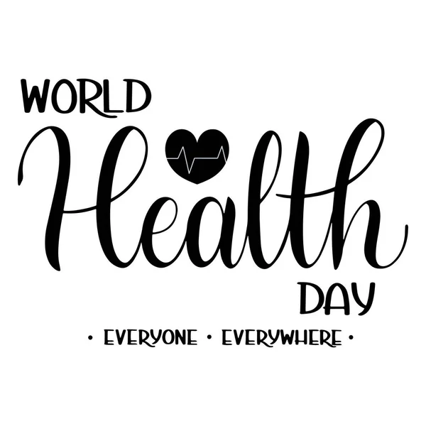 World Health Day Text — Stock Vector