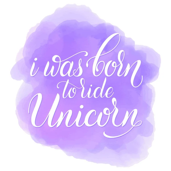 Unicornio lindo vector de letras e ilustración — Archivo Imágenes Vectoriales