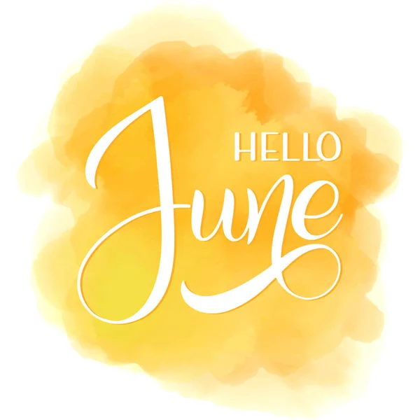 Hello June písmo. — Stockový vektor
