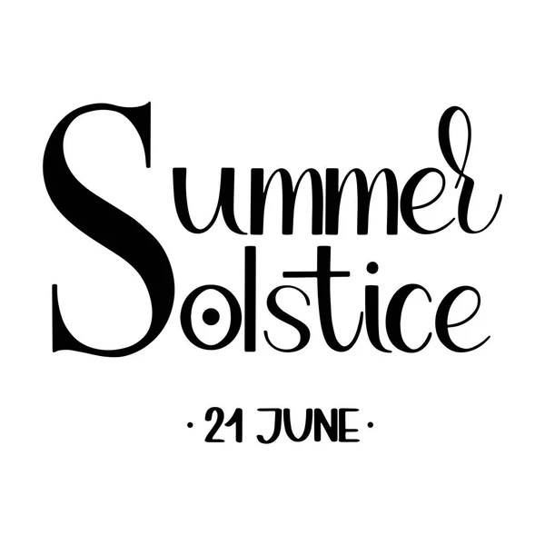 Letras solstício de verão — Vetor de Stock