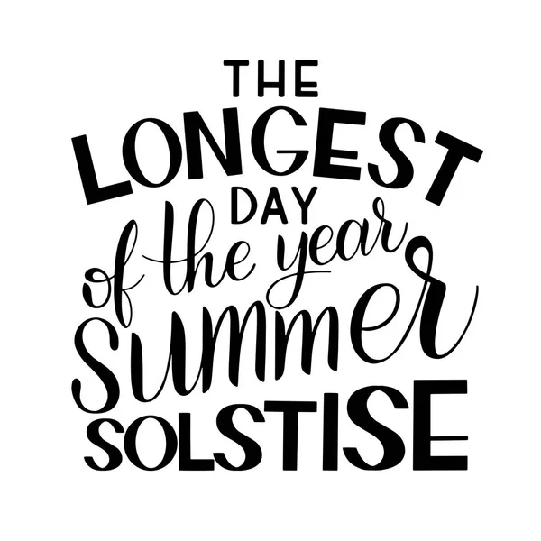 Lettrage solstice d'été — Image vectorielle