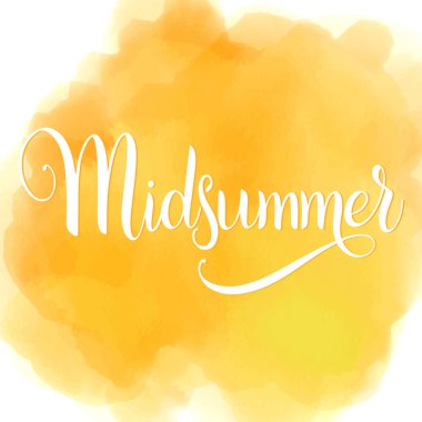 Yaz ortası elle çizilmiş ettering