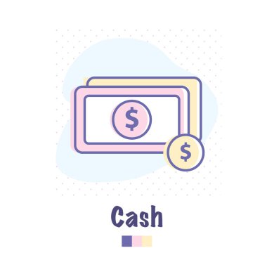 vektör çizim tasarım arka plan üzerinde yaratıcı para simgesinin