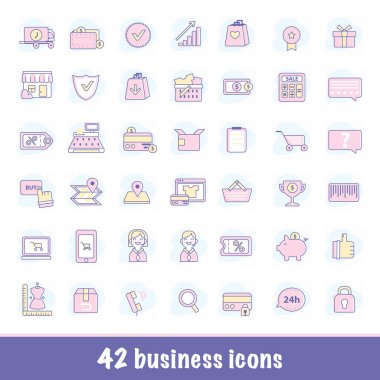 vektör çizim tasarımı yaratıcı iş ikonları/simgeleri arka plan üzerinde