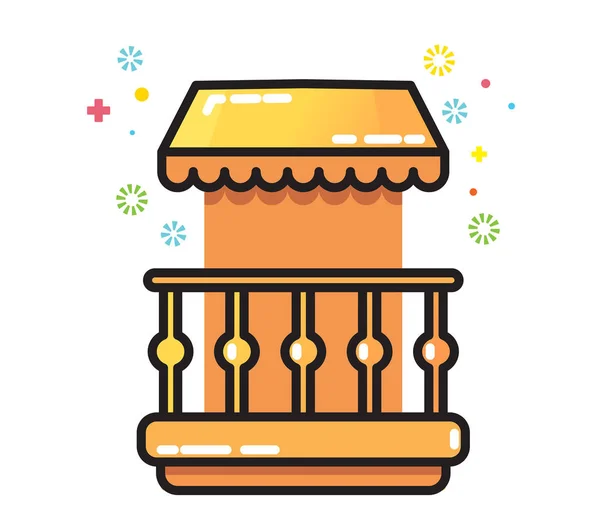 Diseño Ilustración Vectorial Del Icono Creativo Del Hogar Naranja Aislado — Vector de stock