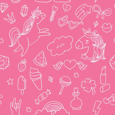 Şirin kroki doodle tarzı etiketleri ayarla. Desen arka plan vektör Illustration. Boyama sayfa tasarım öğeleri