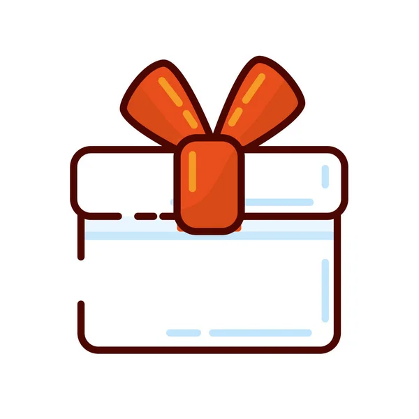 Colorful Vector Illustration Sticker Party Card Invitation Cute Gift Box — Stock Vector