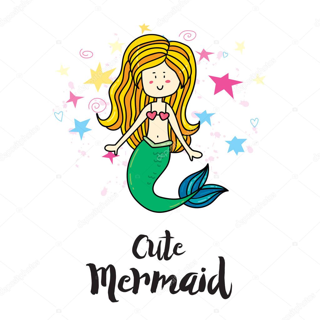Colorful Illustration Childish Sticker Print Vector ...