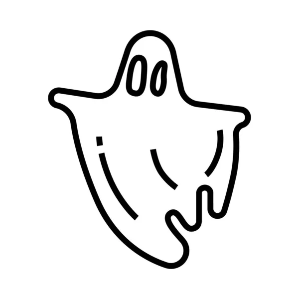 Icône fantôme dans le style ligne et pixel technique parfaite . — Image vectorielle