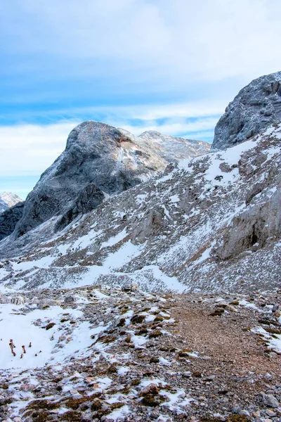 Passo Montanha Final Outono Slovenia Julian Alpes — Fotografia de Stock