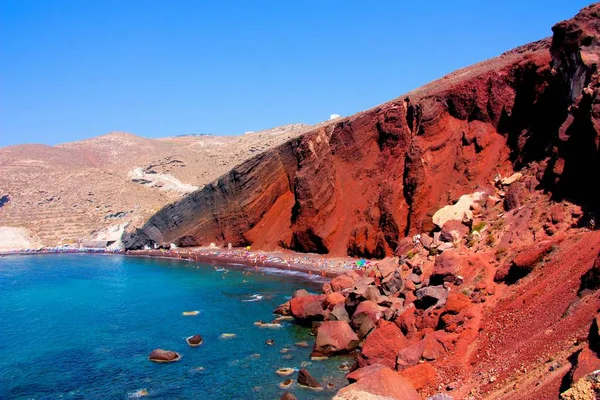 güzel kırmızı beach santorini