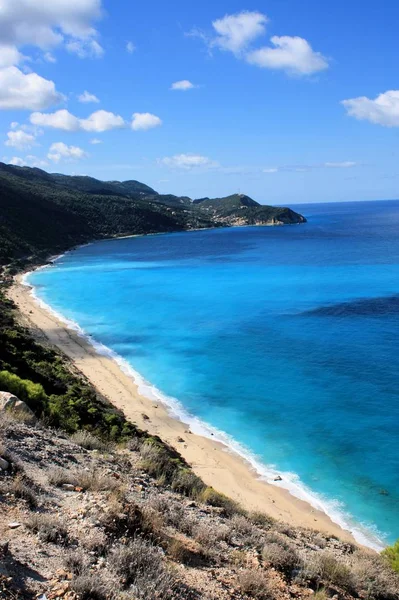 Plaża Piękna Samotny Grecji — Zdjęcie stockowe