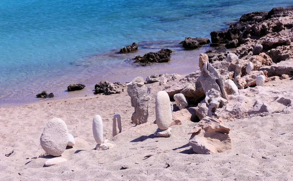 Stone Pattern Beach Karpathos — Stock Photo, Image