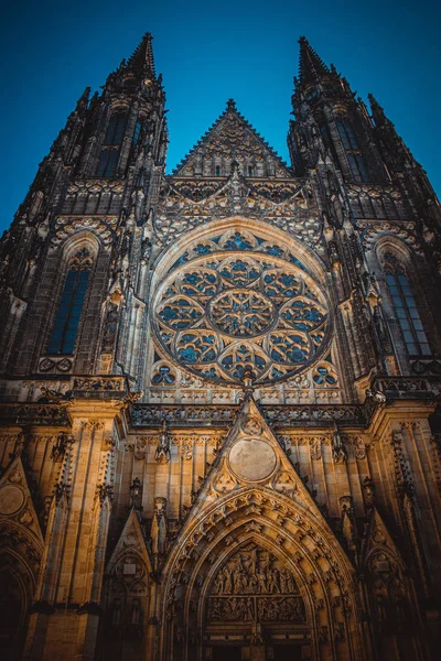 Beautiful Vitus Cathedral Front Side — 스톡 사진