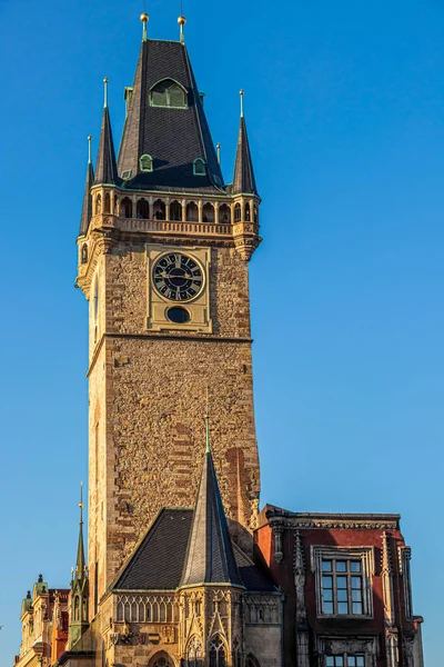 Ayuntamiento Praga Desde Lado Día Soleado — Foto de Stock