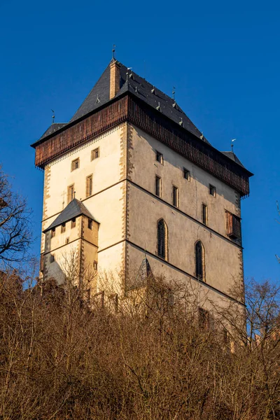 Torre Principal Castelo Karlstejn — Fotografia de Stock