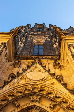Look towards sky from entrance of St. Vitus Cathedral