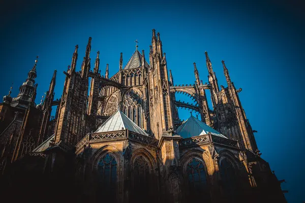 Small Towers Vitus Cathedral — 스톡 사진