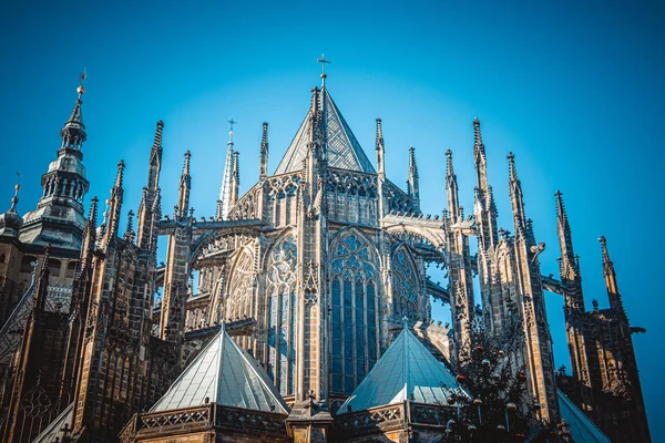 Many Small Towers Vitus Cathedral — 스톡 사진