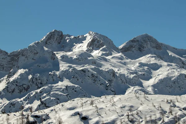 Hochebene Komna Mit Schnee Bedeckt Bohinj Tal — Stockfoto