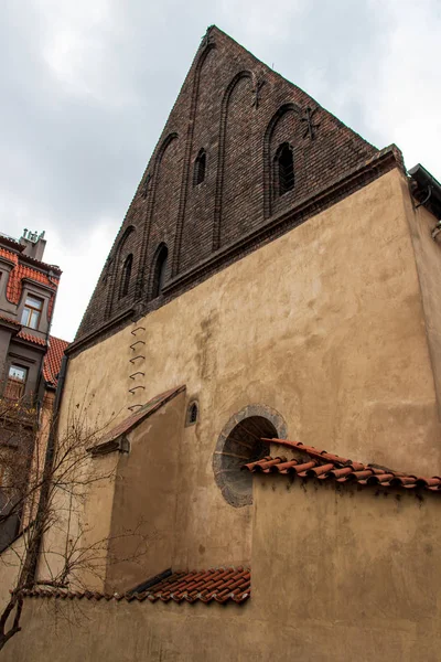 The Old-New Synagogue in Prague city, back side