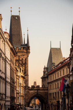 Pragua 'daki Eski Şehir Köprüsü Kulesi