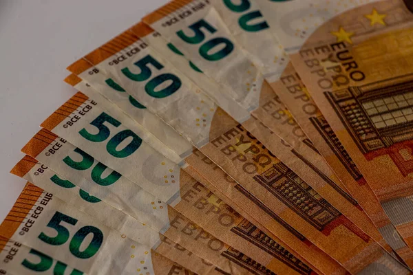 Few Euro Bills Table — Stock Photo, Image