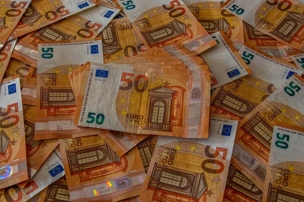 Big Pile Euro Bills — Stock Photo, Image