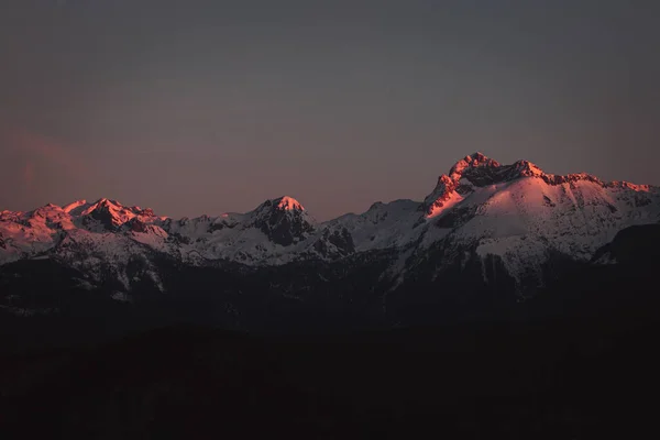 Lebendige Farben Des Schönen Sonnenaufgangs Triglav Gipfel — Stockfoto