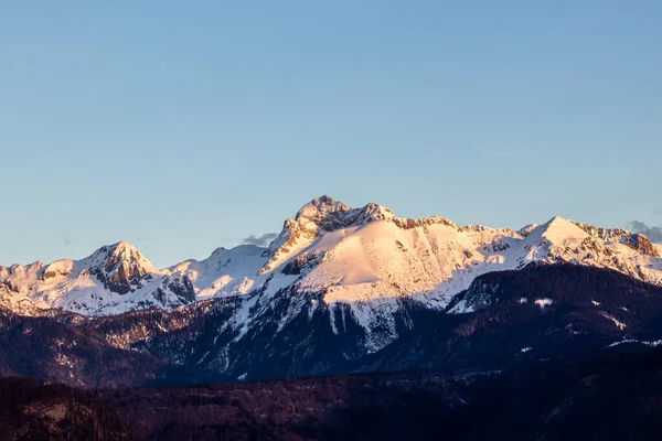 Triglav Gebirge Morgenlicht — Stockfoto