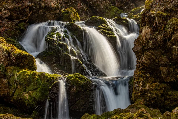 Cascate Fiume Kropa Vicino Voje Bohinj — Foto Stock