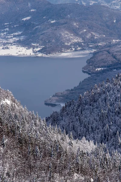 Kış zamanı Bohinj Gölü