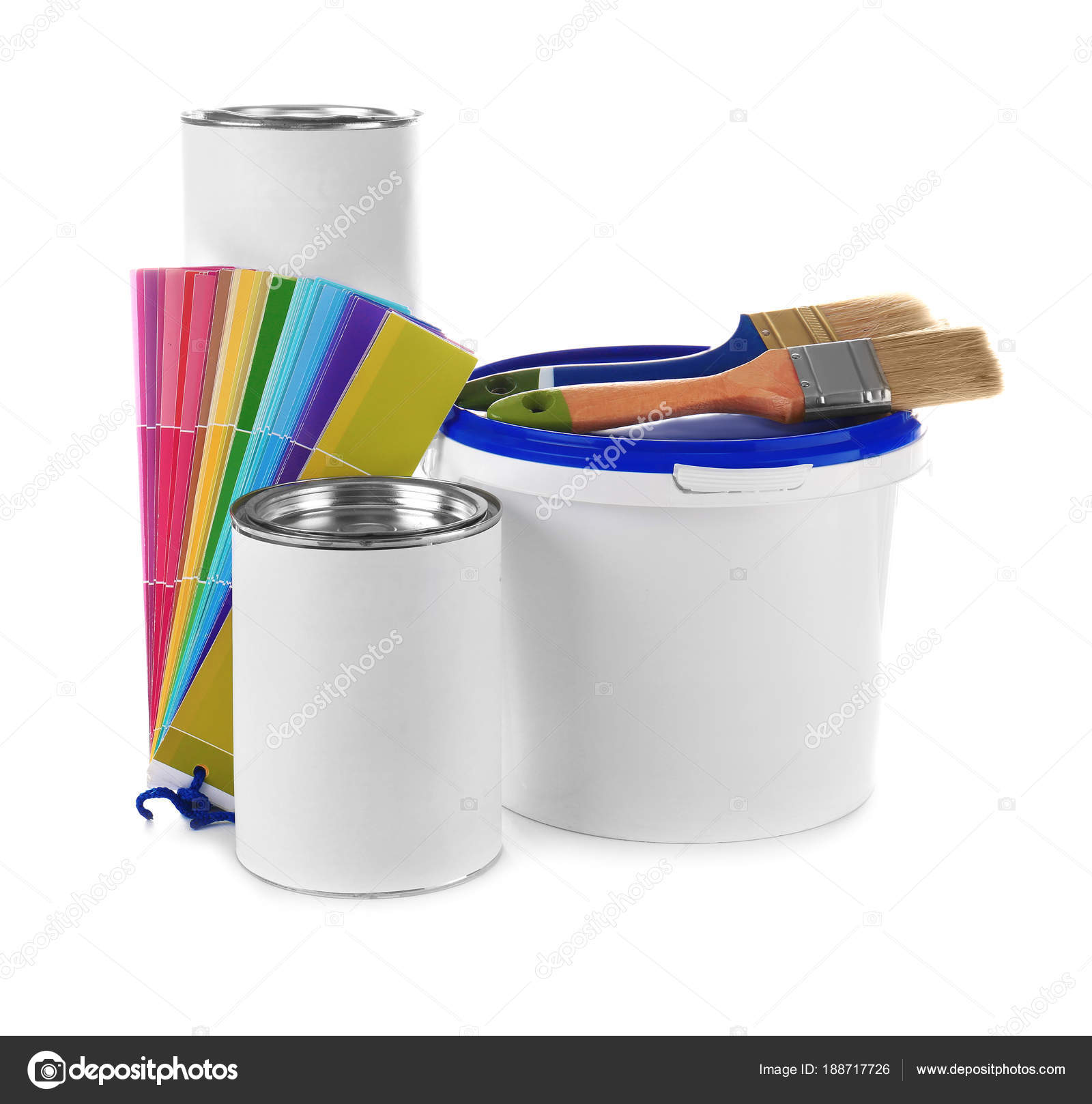 Pots De Peinture Les échantillons De Palette De Couleur Et Les