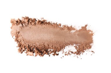 Beyaz arka plan üzerinde ezilmiş göz farı. Profesyonel makyaj ürünleri