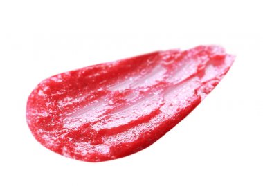 Beyaz arka plan üzerinde dudak parlatıcısı. Profesyonel makyaj ürünleri