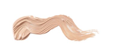 Beyaz zemin üzerine sıvı temel. Profesyonel makyaj ürünleri