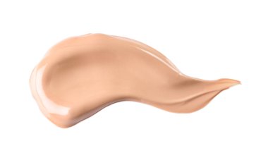 Beyaz zemin üzerine sıvı temel. Profesyonel makyaj ürünleri