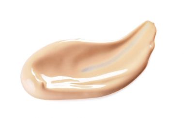 Beyaz zemin üzerine sıvı temel. Profesyonel makyaj ürünleri