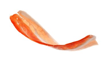 beyaz zemin üzerine çiğ domuz pastırması