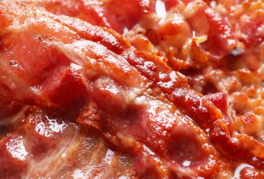 Lezzetli kızarmış domuz pastırması, portre