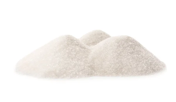 Чистый сахар на белом фоне — стоковое фото
